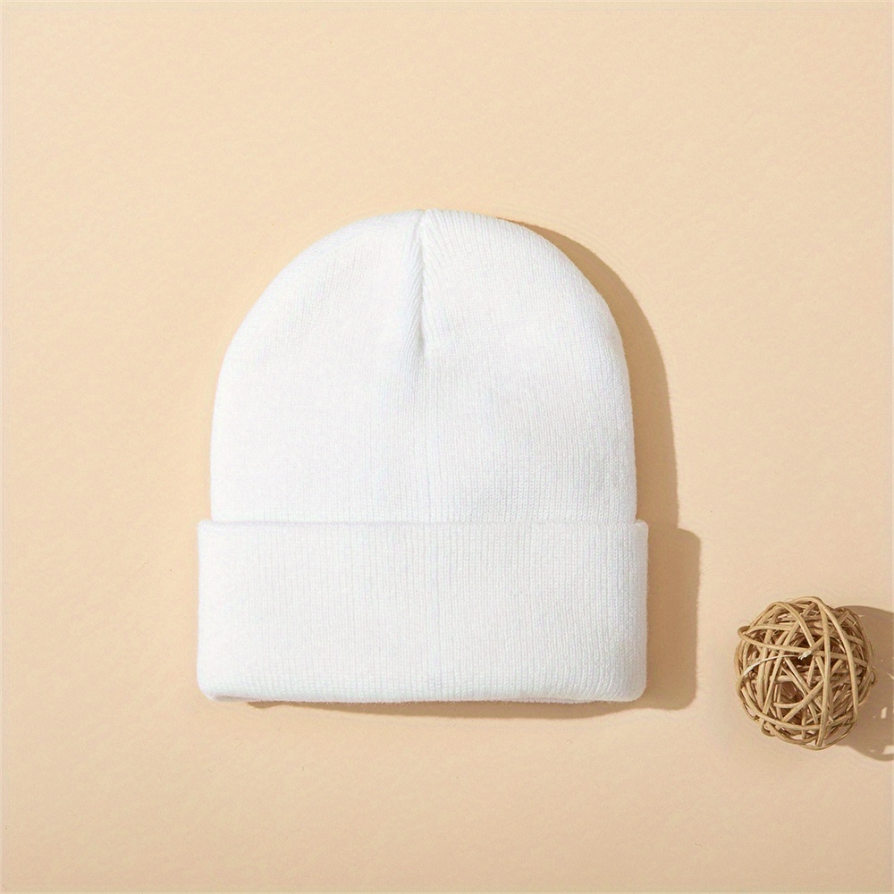4pcs Baby Hat Knit Cuffed Bean - Beanie Cuffed Knit 评论和价格