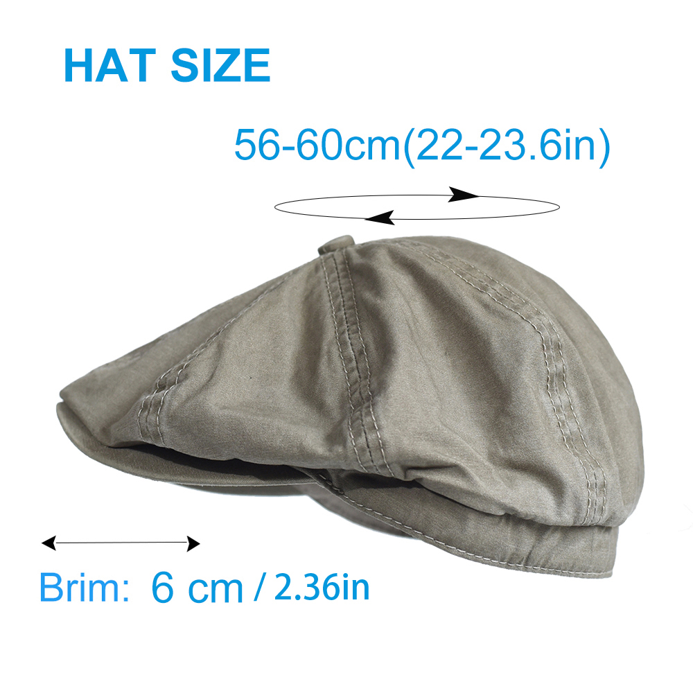 Washed Cotton Newsboy Cap Peak - Newsboy Cap Ivy 评论和价格
