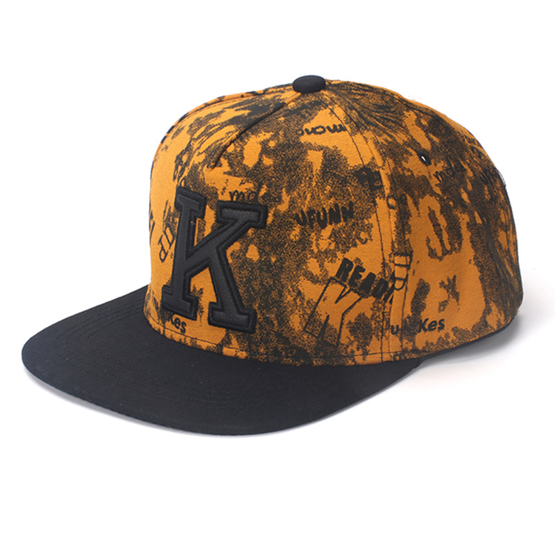K Letter Hip Hop Baseball Caps - Snapback Hat Flat 评论和价格