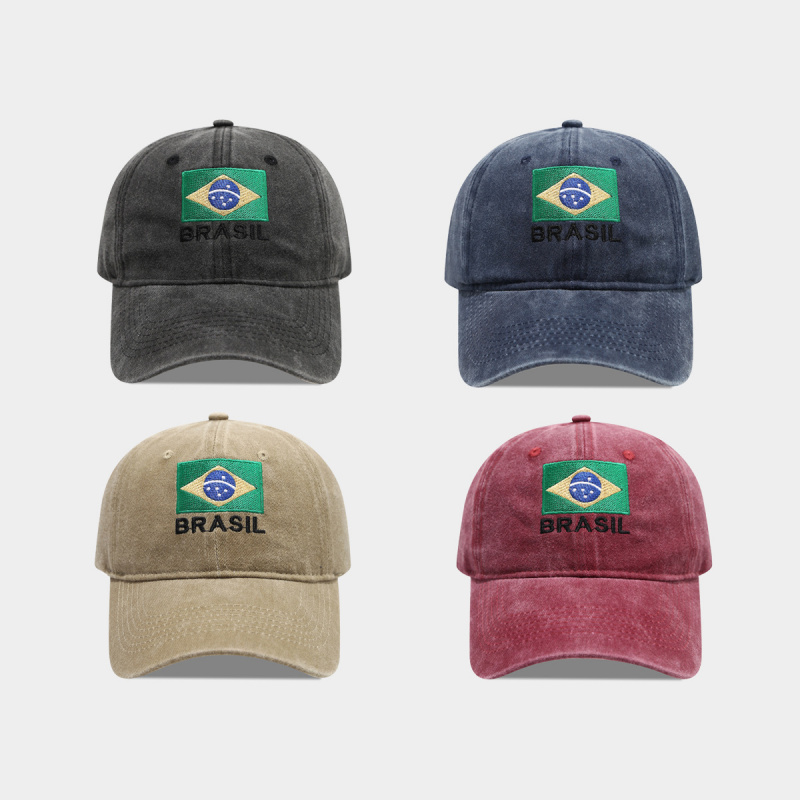 Vintage Brazil Flag BRASIL Let - Dad Hat Cotton 评论和价格