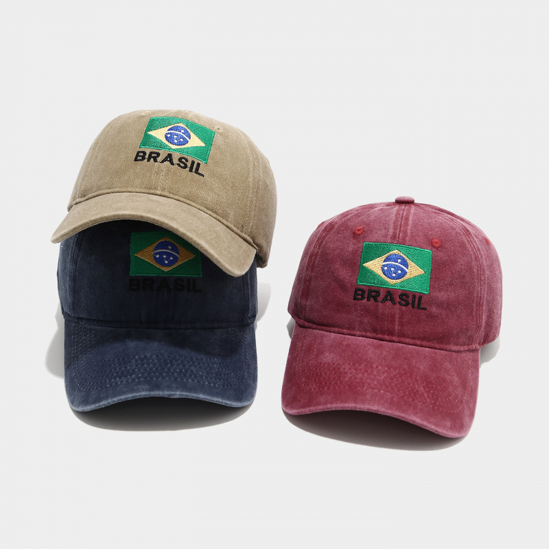 Vintage Brazil Flag BRASIL Let - Dad Hat Cotton 评论和价格